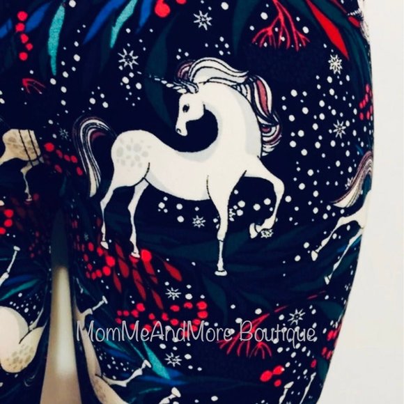 OS NEW Womens Unicorn Leggings YOGA WAIST Soft Pants Fit 0-12 - Picture 6 of 9